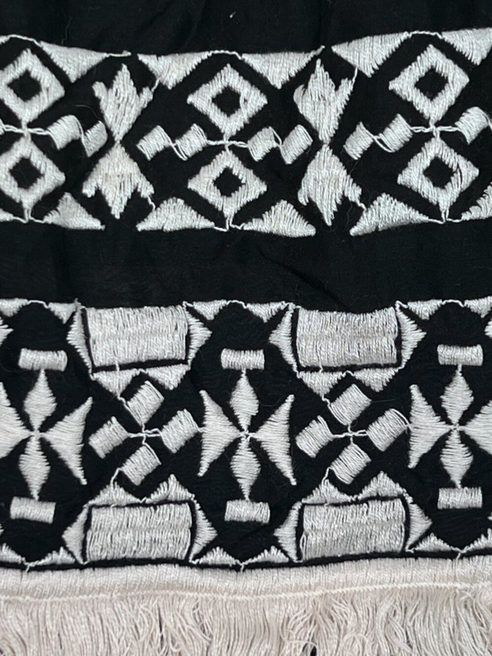 Vintage Italian Cotton Embroidered Southwestern Boho Cottagecore Skirt Sz 6 NWOT - Picture 8 of 11